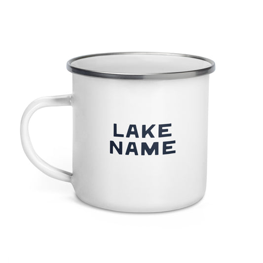 Camp Logo Custom Lake Enamel Mug