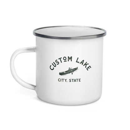 Canoe Logo Custom Lake Enamel Mug