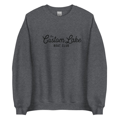 Boat Club Logo Custom Lake Unisex Crewneck Sweatshirt