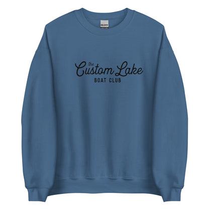 Boat Club Logo Custom Lake Unisex Crewneck Sweatshirt