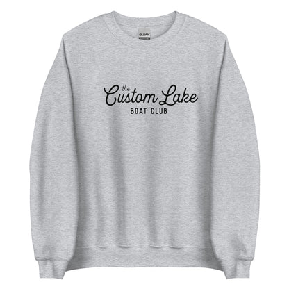 Boat Club Logo Custom Lake Unisex Crewneck Sweatshirt