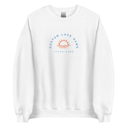 Sunset logo Custom Lake Sweatshirt unisex