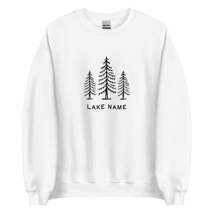 Three Trees Logo Custom Lake Unisex Crewneck Sweatshirt
