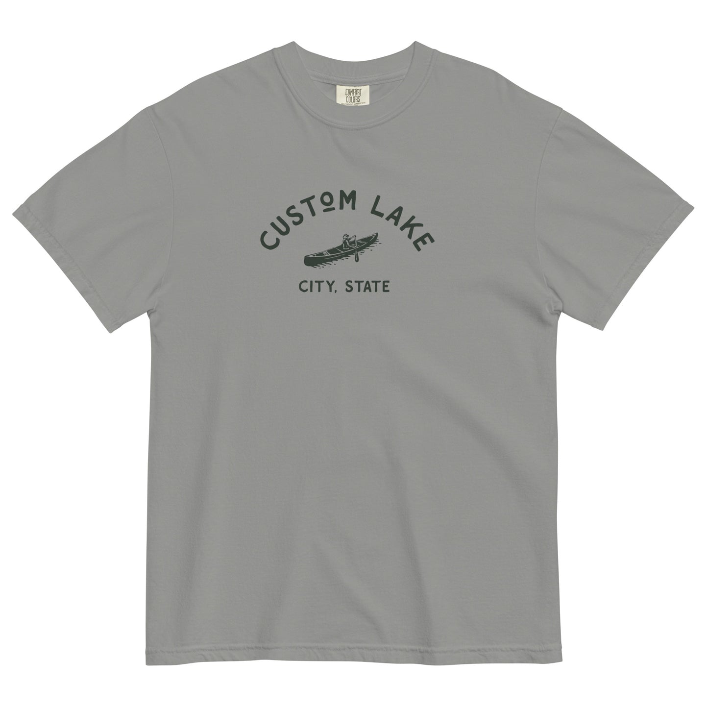Canoe Logo Custom Lake garment-dyed t-shirt