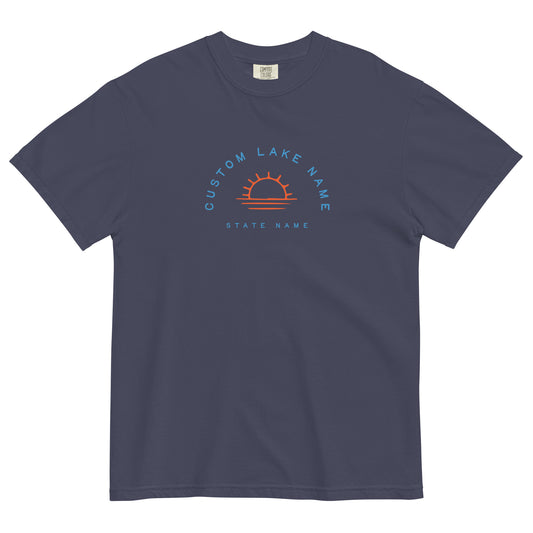 Sunset Customized Lake Unisex Garment-Dyed T-shirt