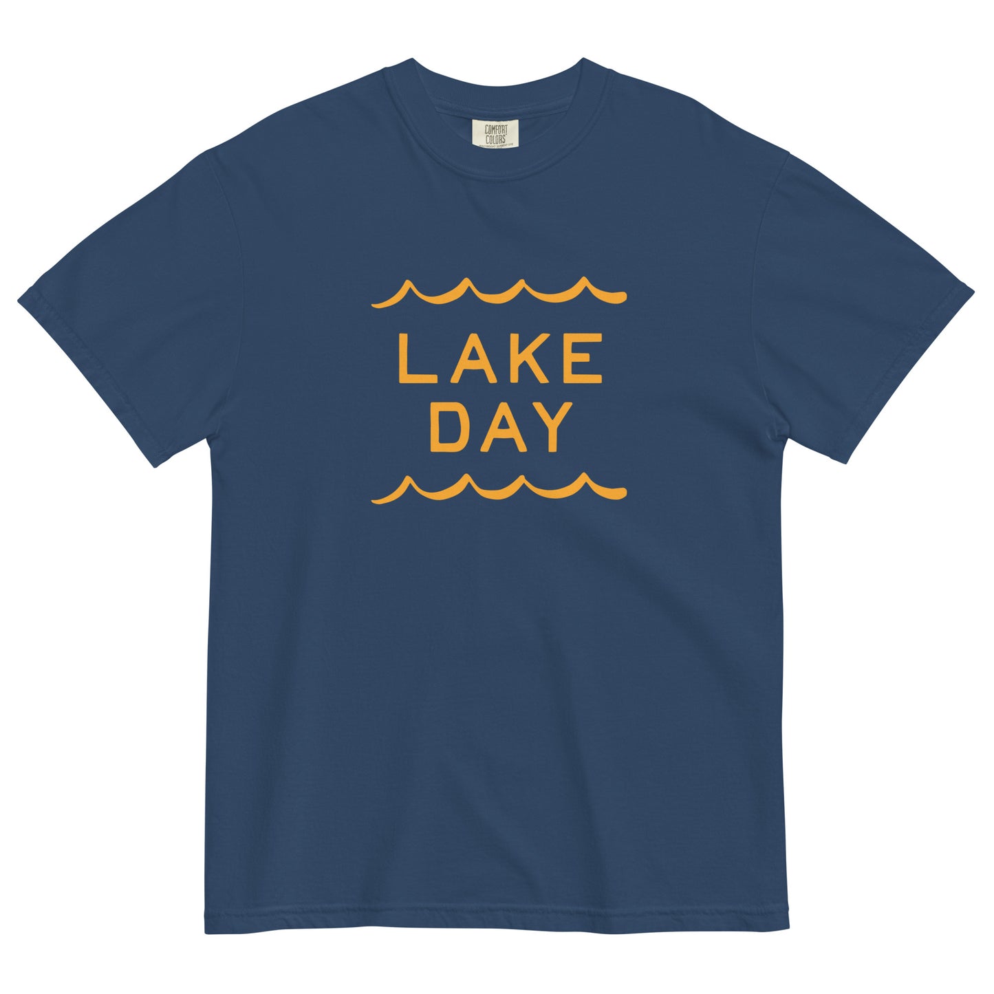 Lake Day Waves Unisex Heavyweight T-shirt