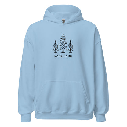 Three Trees Logo Custom Lake Unisex Hoodie