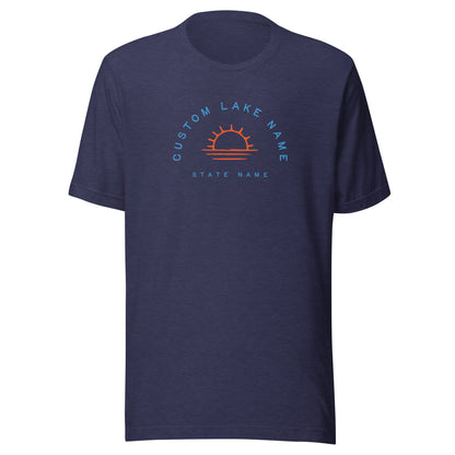Sunset Logo Custom Lake lightweight unisex T-shirt