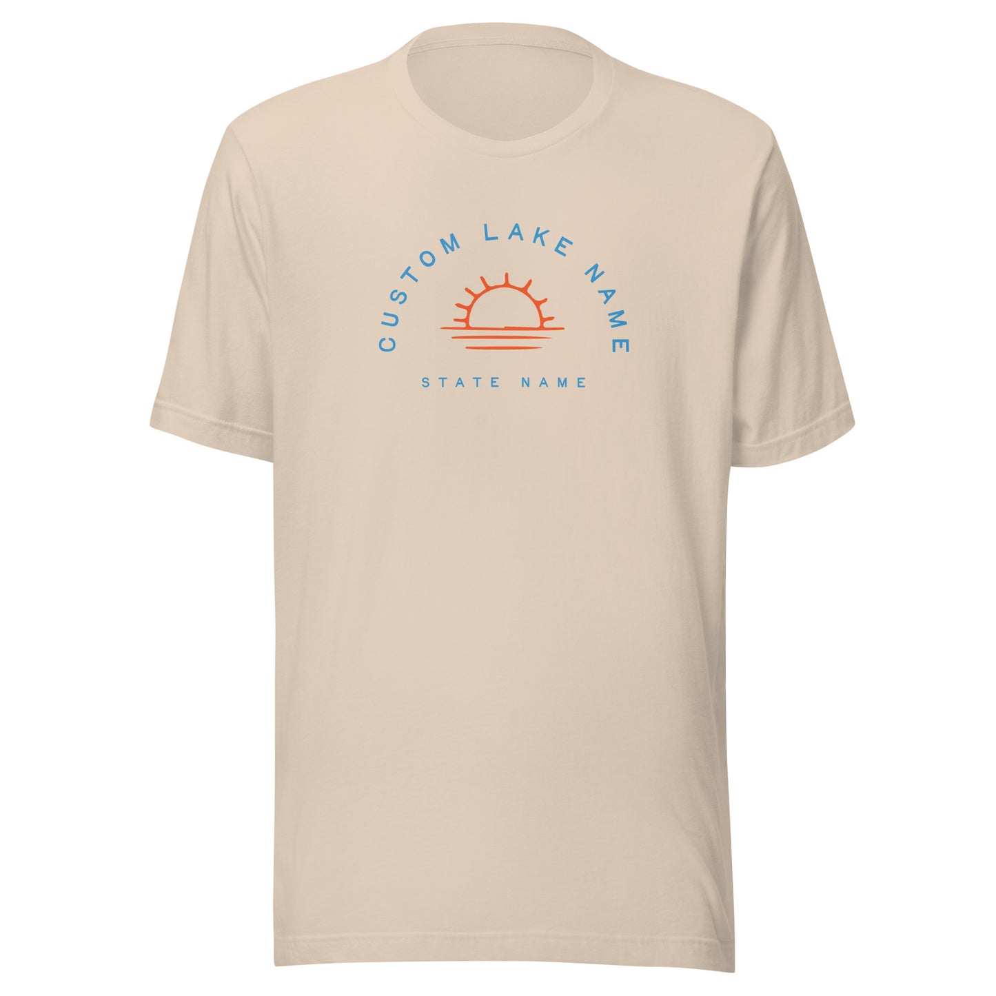 Sunset Logo Custom Lake lightweight unisex T-shirt