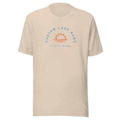 Sunset Logo Custom Lake lightweight unisex T-shirt