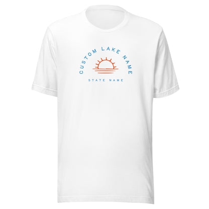 Sunset Logo Custom Lake lightweight unisex T-shirt