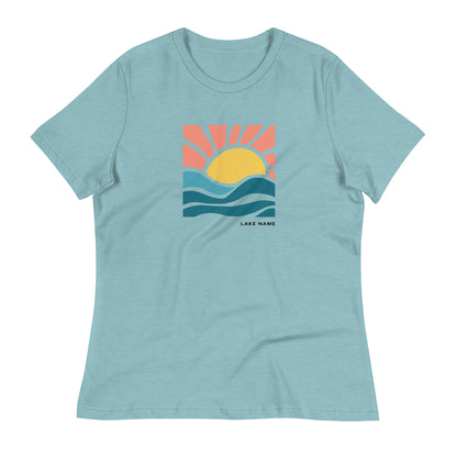 Pink Sky Custom Lake Logo Women's T-Shirt