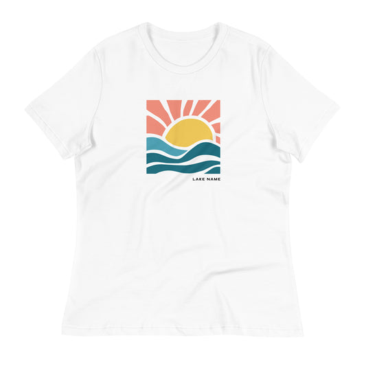 Pink Sky Custom Lake Logo Women's T-Shirt