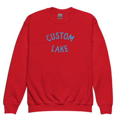 Classic Arch Lake Logo Custom Lake Crewneck Sweatshirt Kids