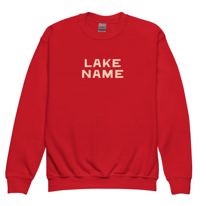 Camp logo Custom Lake Crewneck Sweatshirt Kids