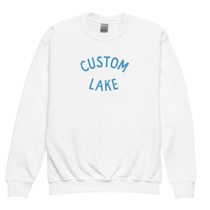 Classic Arch Lake Logo Custom Lake Crewneck Sweatshirt Kids