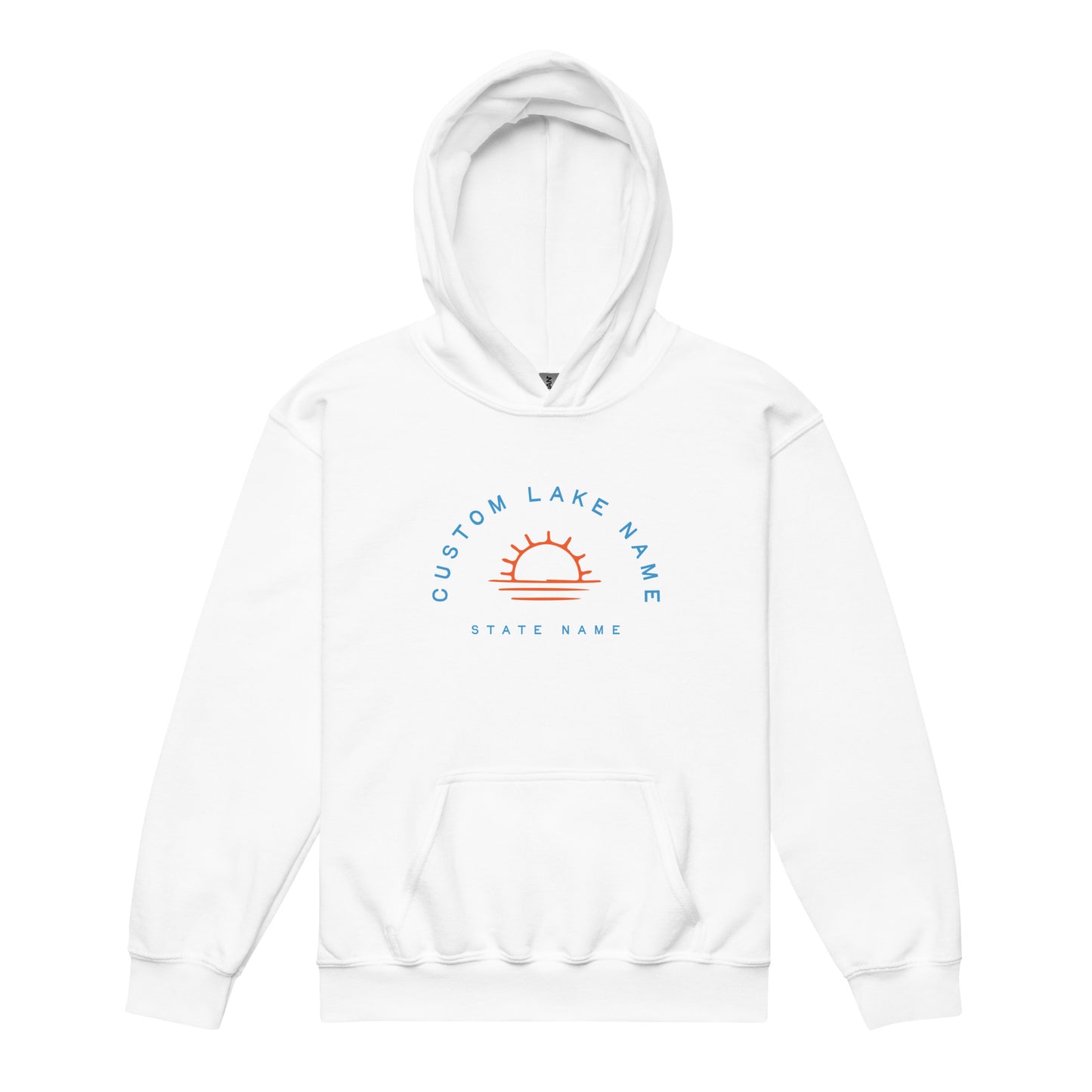 Sunset Logo Custom Lake Unisex Hoodie Youth