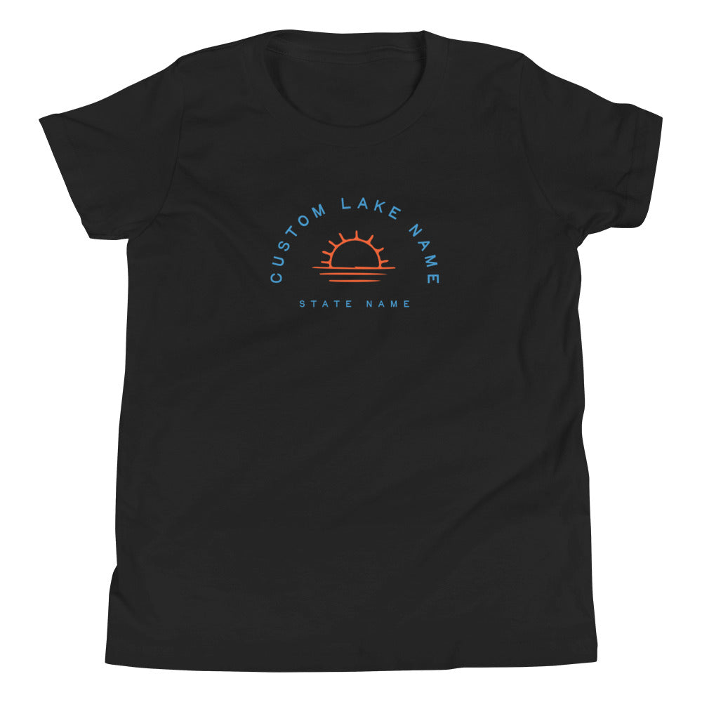 Sunset Logo Custom Lake Short Sleeve T-shirt Kids