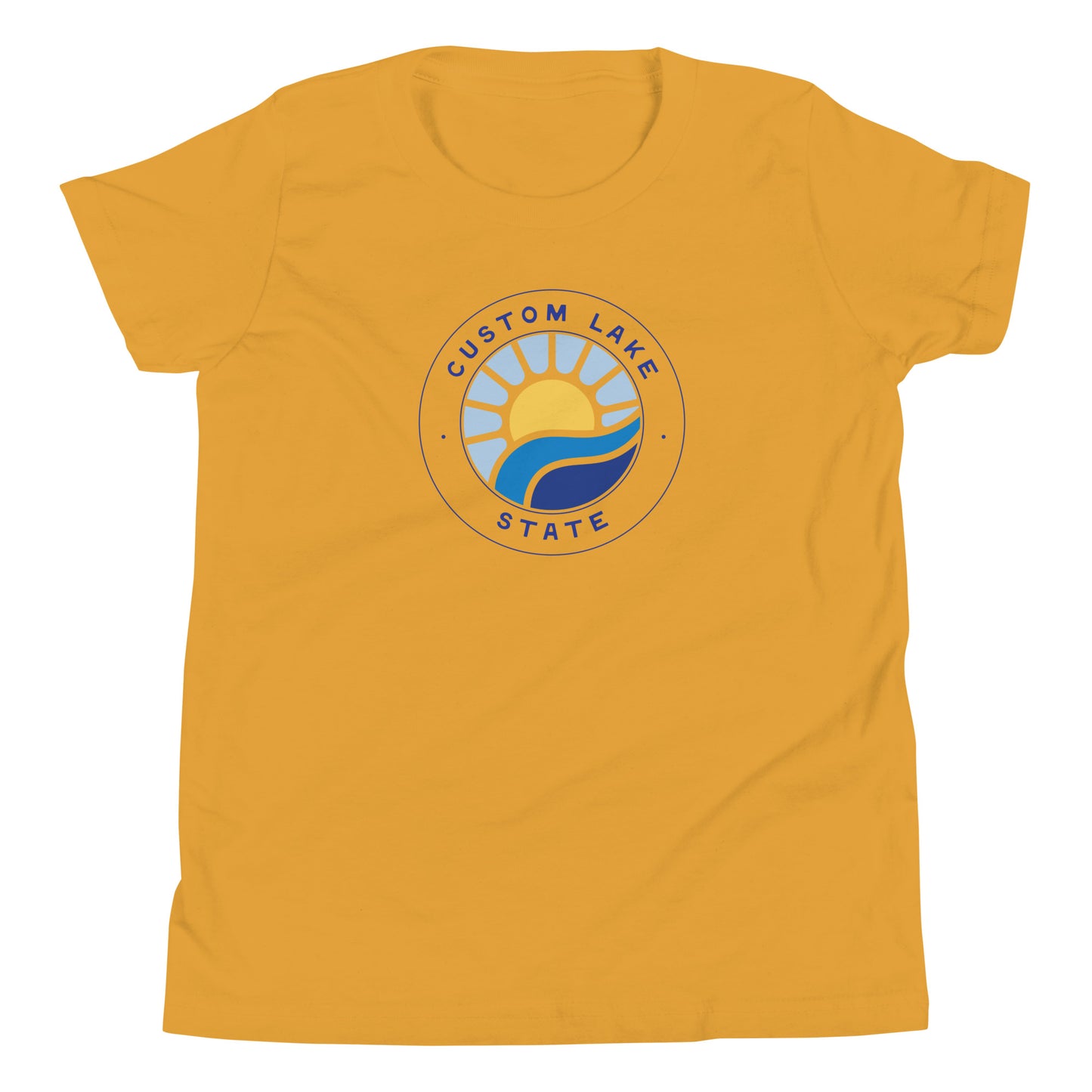 Waves Lake Logo Custom Short Sleeve T-Shirt Kids