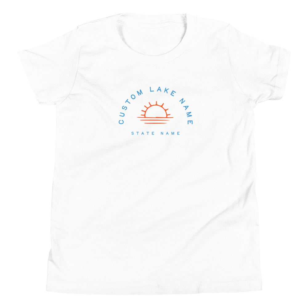 Sunset Logo Custom Lake Short Sleeve T-shirt Kids